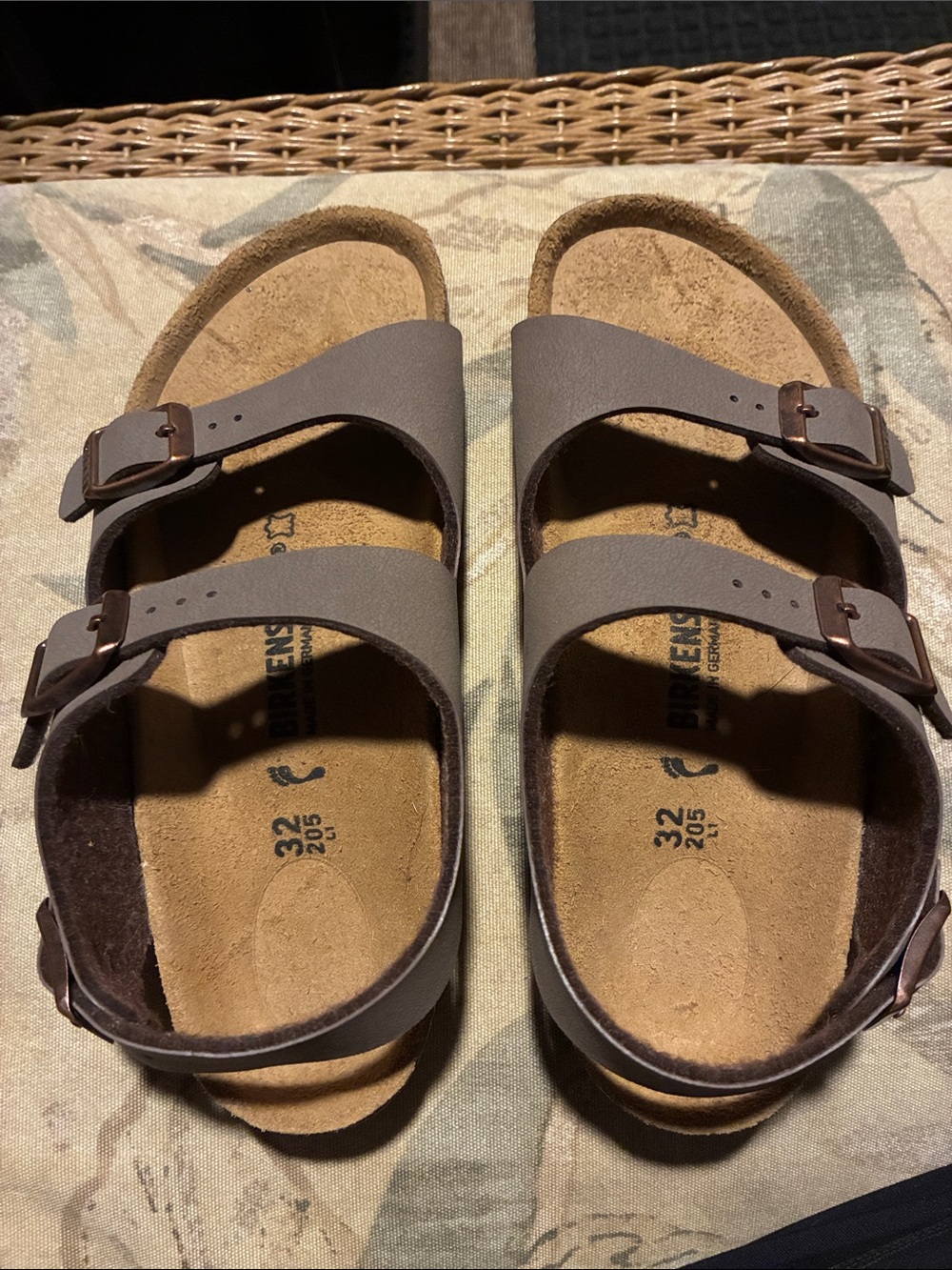 Birkenstock Kids Two-Strap Sandals in Brown